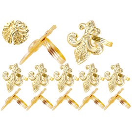 Round Napkin Holders, Napkin Rings Set of 12, Serviette Ring Bulk Napkin Rings for Party Decoration, Dinning Table, Everyday, Family Gatherings - A Great Tabletop Décor - Shiny Gold