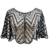 Gatsby Sequin Cape Bride Wrap - 1920s Shawls And Wraps