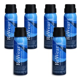ReWear Fabric Refresher On-The-Go 3 oz. Multipack (6-Pack) - TSA-Friendly Travel Size, Wrinkle & Odor Remover for Clothes