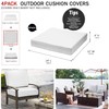 VAKADO Outdoor Patio Furniture Chair Cushion Replacement Covers Set of