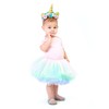 My Lello White/Pink Unicorn Headband Outfit with Pastel Rainbow Tutu