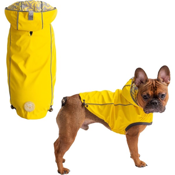 GF PET Reversible Elasto-Fit Raincoat for Dogs - Waterproof Lightweight