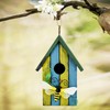 Wooden Decorative Birdhouse Hanging Bird House Hand Painted Birds Box