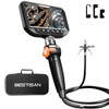 BESTISAN Dual Lens Articulating Borescope, 5" Endoscope Camera with Light,