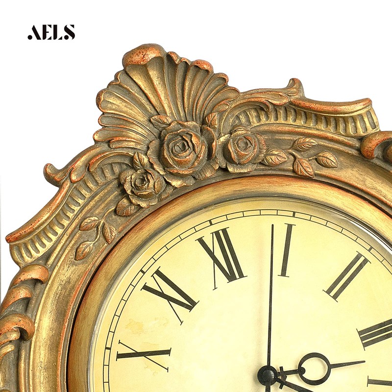 AELS Vintage Wall Clock, European Style Decorative Retro Wall Clock,