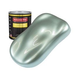 Restoration Shop - Frost Green Metallic Acrylic Enamel Auto Paint - Quart Paint Color Only - Professional Single Stage High Gloss Automotive, Car, Truck, Equipment Coating, 2.8 VOC