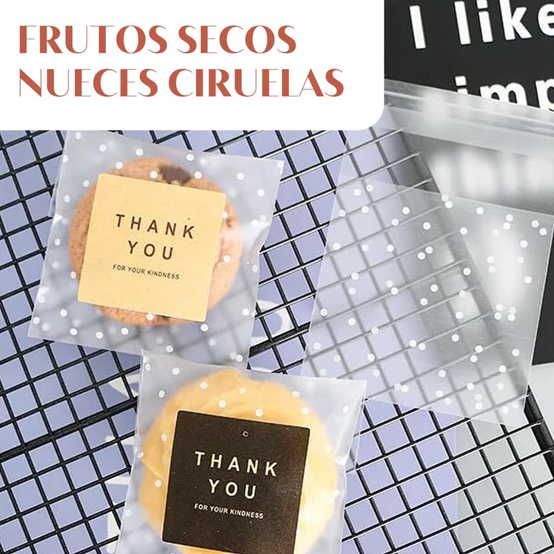 Bolsas para Galletas Bolsas Transparentes de Celofán 100 Unidades Bolsas