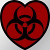 CafePress Biohazard HeartRd4 Small Die Cut Sticker, 3"x4" Clear