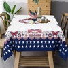 bnhjsdw 4th of July Tablecloth American Flag and Star Table