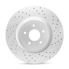 Rear Set R1 Carbon Geomet Drill/Slot Brake Rotors + Ceramic Brake Pads