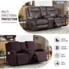 KinCam Loveseat Recliner Covers with Middle Console Slipcover, Recliner Sofa