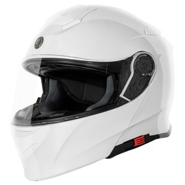 TORC T28 Full Face Motorcycle Helmet DOT & ECE 22.05 Approved (Gloss White-Small)