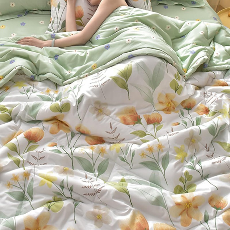 Chickwin Bedspread 150 x 200 cm Bed Throw Quilted Green