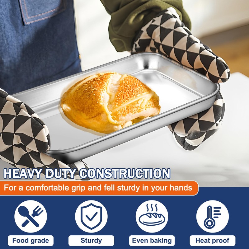 P&P CHEF 9 Inch Baking Cookie Sheet, Oven Pan Tray