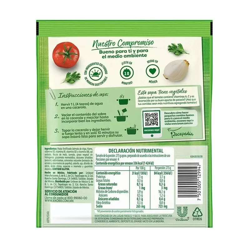Knorr 12 Pack Knorr, Sopa De Estrella Knorr 95g. Sabor