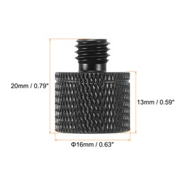 sourcing map Microphone Stand Adapter 3/8 Female to M8 Male Camera Screw Black