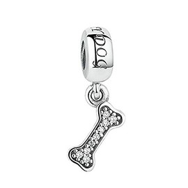 ABAOLA Dog Bone Charm 925 Sterling Silver Dog Paw Charms for Bracelets (dog bone)