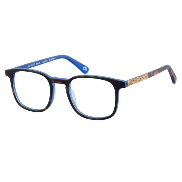 Botaniq BIO-1012-102 Mens Square Tortoise Blue/Black Acetate Eyeglass Frame (Includes