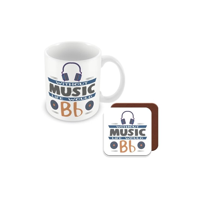 MUGGZ Novelty Gift for Musicians - Without Music Life Would