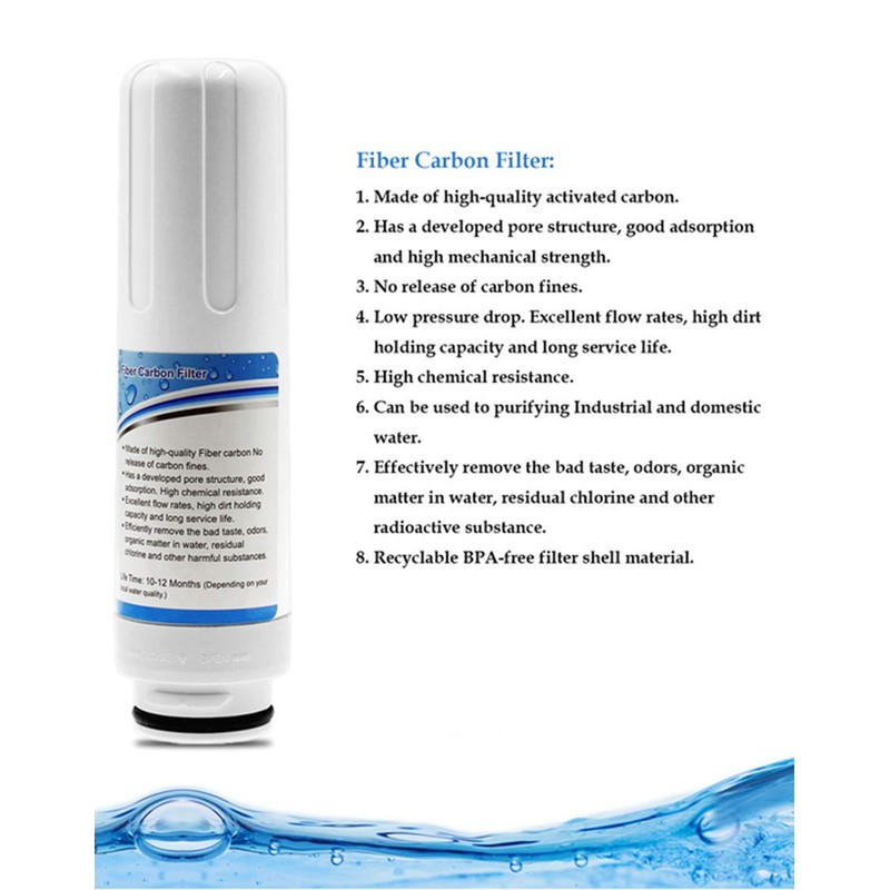 Replacement Internal Active Carbon Water Filter for pH3.5~10.5 Alkaline Water
