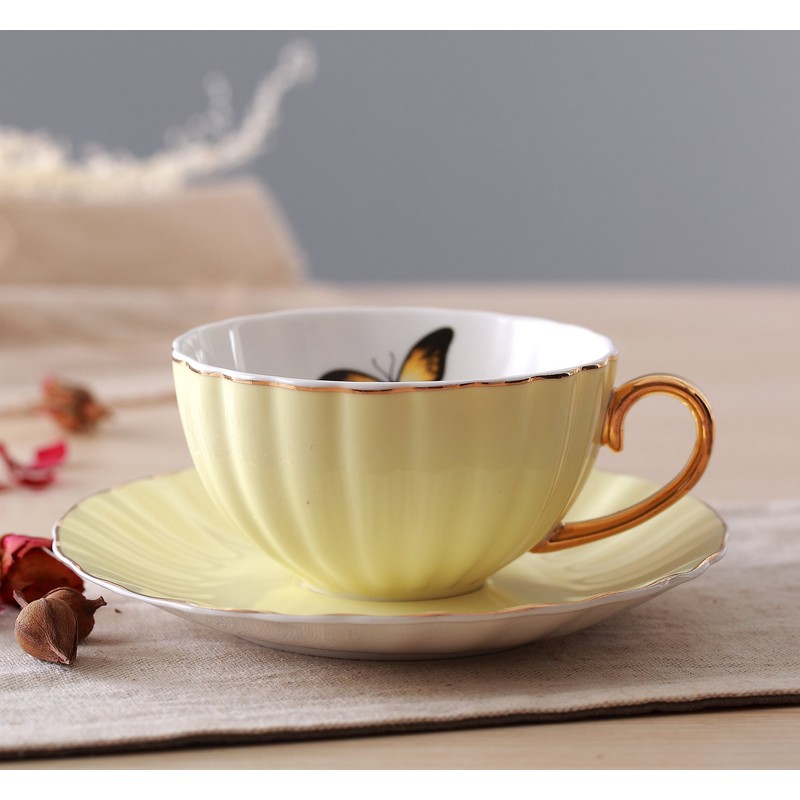 Jusalpha® Elegant Tea Cup and Saucer Set-Coffee Cup Set with