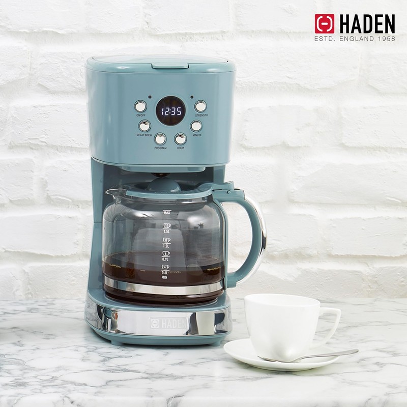 Haden Brighton Coffee Machine, 12 Cup Programmable Drip Coffee Maker