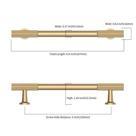 Asidrama 10 Pack 5 Inch(128mm) Champagne Bronze Cabinet pulls Kitchen Cabinet Handles, Cabinet Pulls Kitchen Cabinet Hardware for Cupboard Drawer Pulls