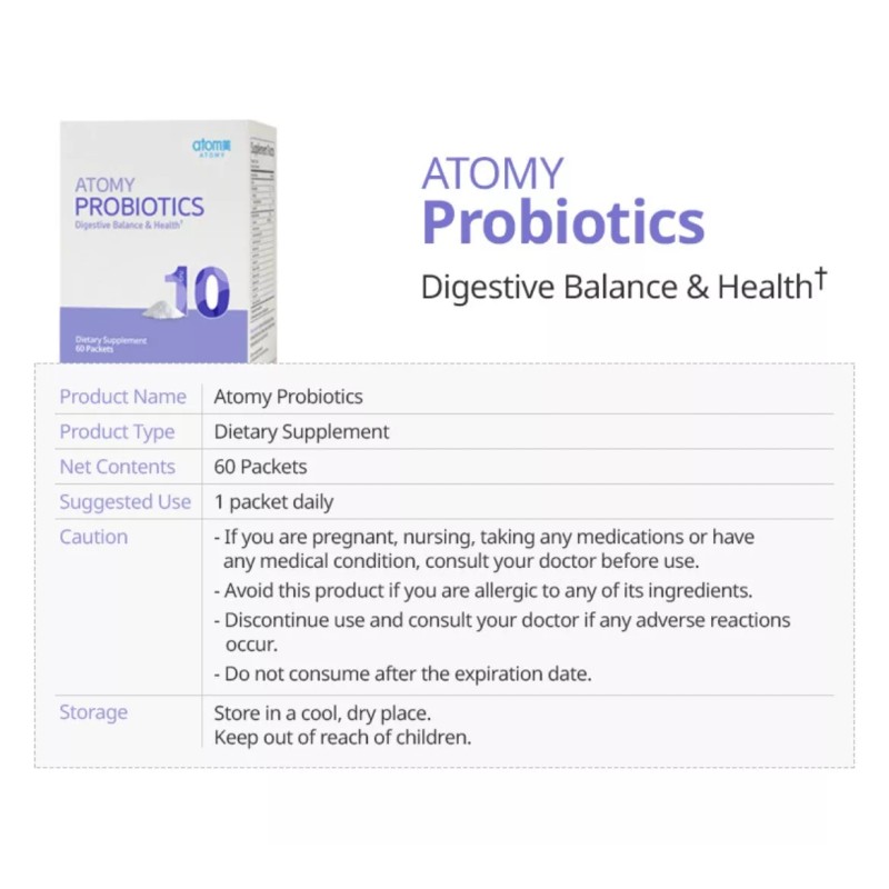 Atomy Probiotics 10 Billion CFU 12 Kinds Of Probiotics 60