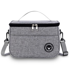 BEHONA Lunch Bag for Men & Women 9L, Cooler Bag, Lunch Box Bag, Insulated Lunch Bag, Cool Bag, Lunchbox Tote Bags (Grey, 9L)