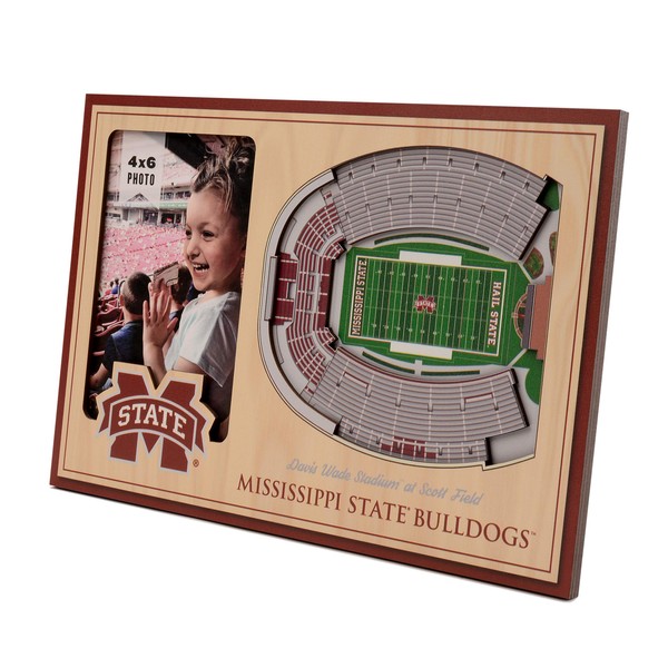 YouTheFan Mississippi ST Bulldog 3D StadiumView Picture Frame