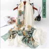 WEIGEER Silk Scarf Women Chiffon Shawl Lotus Scarf White Neckerchief