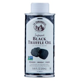 La Tourangelle, Black Truffle Oil, Complex Gourmet Earthy Flavor for Drizzling over Pasta, Popcorn, Vegetables, Potatoes, Soup and More, 8.45 fl oz