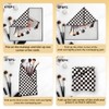 DOODLREAM 2 Sheets Self-Adhesive Magic Cloth Checkered Travel Makeup Bag