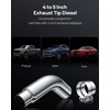4 to 5 Inch Exhaust Elbow with Clamp, 4" Inlet