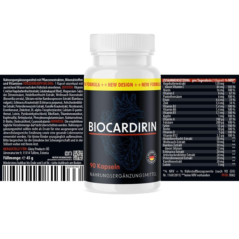 Biocardirin Kapseln | Für deine körperliche Balance | Einfache Anwendung