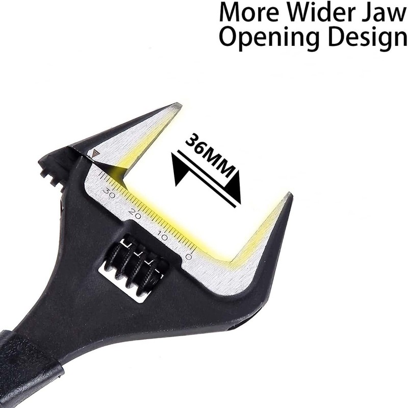 Sharp-tec 8 inch Adjustable Spanner, 36mm Wide Jaw Opening Adjustable