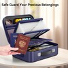Fireproof Document Box, Hard Case Fireproof Box with Lock, Portable