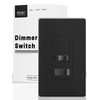 MOES Black Dimmer Light Switch, 3 Way & Single Pole