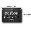 Durable A5 "Please NO FOOD OR DRINK" Sign – 3mm