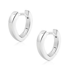 ALEXCRAFT Sterling Silver 925 Small Hoop Earrings for Women Hypoallergenic Elegant Lightweight Tiny Small Huggie Hoop Earrings for Girls Sterling Silver Geometric Cartilage Oval Earring