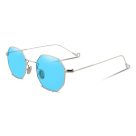 FEISEDY Hipster Small Polygon Women Men Sunglasses Delicate Metal Frame B2254