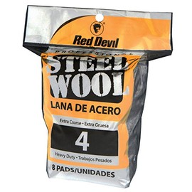Red Devil 0327 Steel Wool, 4 Extra Coarse (Pack of 8)