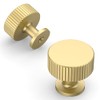Amerdeco 10 Pack Brushed Gold Cabinet Knobs Single Hole Cabinet