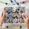 Huakaile 30 Pieces 5 Colors Sock Clips for Laundry Washing