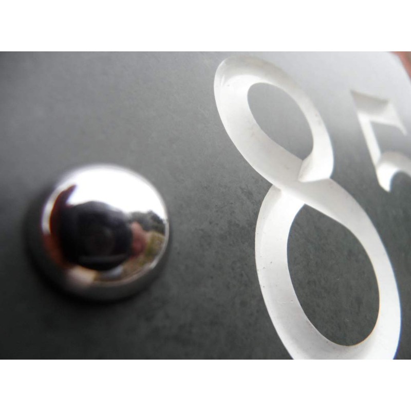 Engraved Slate House Number Plaque - 100 to 999 -