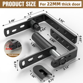 Cafe Door Hinges and Saloon Door Hinges, Swinging Door Hinge Self Closing for Louvre Doors,Swinging Doors, 304 Stainless Steel (MID Black, Double Door(2Pack))