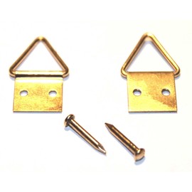 Pack of 10 Picture Eyelets - Size: 2 (24 x 12mm) - Includes Nails | Picture Hooks | Picture Hangers | Picture Hooks | Picture Frame | Picture Mounting | Framing Accessories | Wall Mount | Hanging