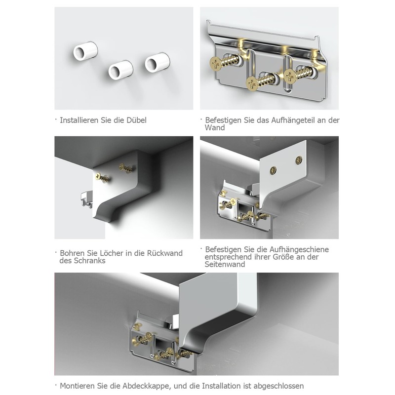 Mellbree Wardrobe Hanger Wall Mount - Adjustable, 150 kg Load