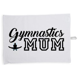 Hippowarehouse Gymnastics mum blue Tea Towel Eco Printed Dish Cloth Kitchen accessory 50cmx70cm 100% Cotton