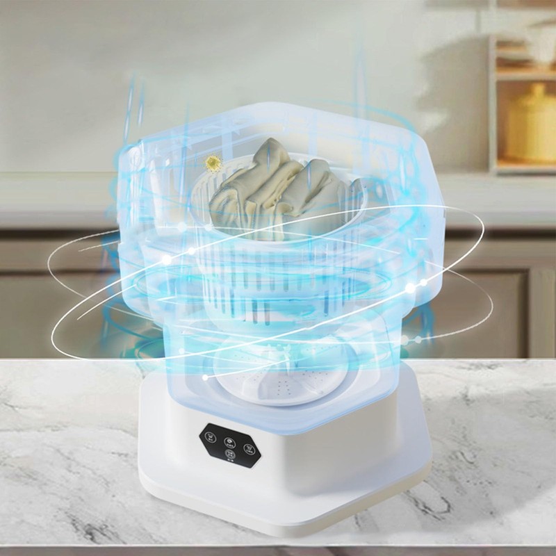 Foldable Washing Machine, Mini Compact Washer Portable Washing Machine with